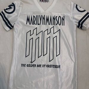 White Graphic Tee with Black Print